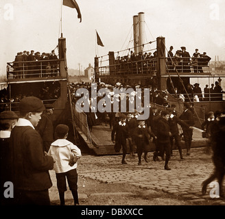 Barrow-in-Furness, Walney Insel Fähre frühen 1900er Jahren Stockfoto