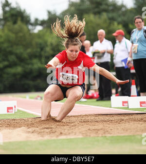 Belfast, UK. 6. August 2013.  WPFG 2013 - Track And Field Finale Dienstag, 6. August 2013, Belfast, Nordirland, werden Leichtathletik Finale bei Mary Peters Track in Belfast/Alamy Live News Stockfoto