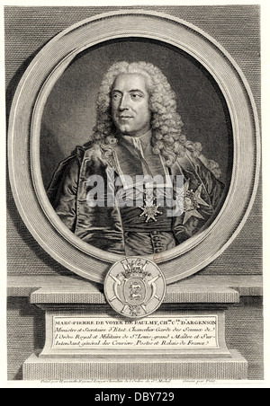 Marc-Pierre de Voyer de Paulmy d ' Argenson (1696-1764), französischer Politiker. Stockfoto