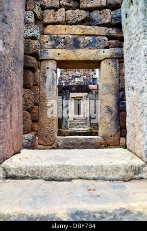 Wat Prang Ku Chaiyaphum Isan NE Thailand - Ruinen des Khmer-Tempel Stockfoto