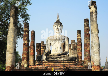 Buddha-Statue an Sukhotai Historical Park. Thailand Stockfoto