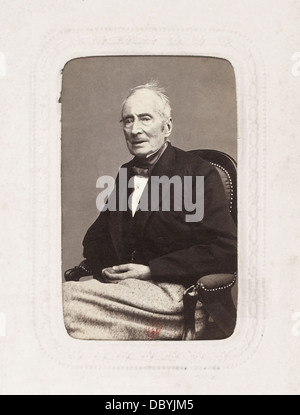 Alphonse de Lamartine (1790-1869), Foto, ca. 1865. Stockfoto