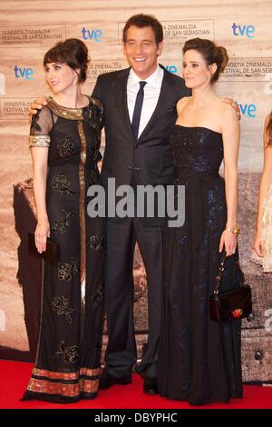 Carice Van Houten, Clive Owen und spanische Schauspielerin Pilar Lopez de Ayala 59. San Sebastian International Film Festival - "Eindringlinge" Premiere San Sebastian, Spanien - 16.09.11 Stockfoto