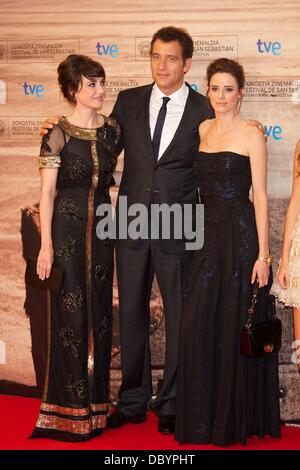 Carice Van Houten, Clive Owen und spanische Schauspielerin Pilar Lopez de Ayala 59. San Sebastian International Film Festival - "Eindringlinge" Premiere San Sebastian, Spanien - 16.09.11 Stockfoto