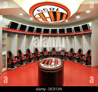 Mailand San Siro-Stadion in einem Weitwinkel-Objektiv, einer der berühmtesten Fußball-Stadion der Welt. Stockfoto