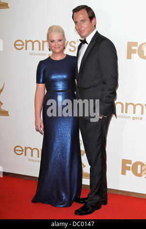 Amy Poehler und Will Arnett statt der 63. Primetime Emmy Awards im Nokia Theater LA LIVE - Ankünfte Los Angeles, Kalifornien - 18.09.11 Stockfoto