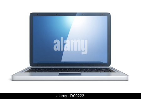 Laptop, Computer-generierte Bild (durchgeführt in 3d) Stockfoto