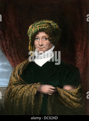 First Lady Dolley Madison. Handcolorierte Stahlstich Stockfoto