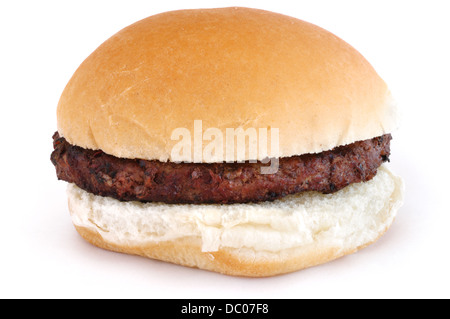 Hamburger auf weißem Hintergrund Stockfoto