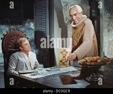 1960S 1968 FILM DEN MAGUS VON JOHN FOWLES BESTSELLER ROMAN ANTHONY QUINN MICHAEL CAINE Stockfoto