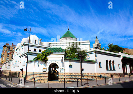 Die Grande Mosquée de Paris gehört zu den größten und wichtigsten Moscheen in Frankreich. Es befindet sich in der 5. ARR von Paris Stockfoto