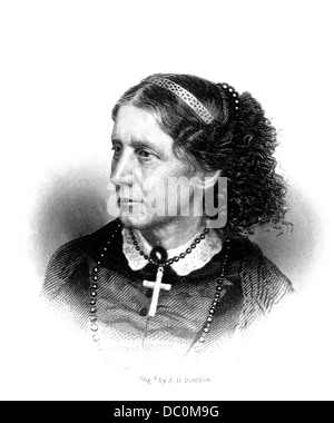 1800 S PORTRAIT HARRIET BEECHER STOWE SCHRIFTSTELLER ABOLITIONIST HUMANITÄRE AUTOR VON ONKEL TOMS HÜTTE Stockfoto