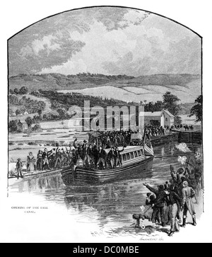 1800ER JAHREN ERÖFFNUNG DES ERIE-KANALS 1825 NEW YORK Stockfoto