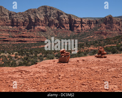 Roten Felsen Stein Stacks am Bell Rock in Sedona, Arizona, USA Stockfoto