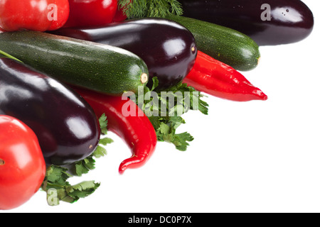 Buntes Gemüse mit Kräutern Stockfoto