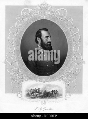 1800S 1860S THOMAS STONEWALL JACKSON KONFÖDERIERTEN GENERAL IM AMERIKANISCHEN BÜRGERKRIEG VERWUNDET UND STARB BEI CHANCELLORSVILLE MAI 1863 Stockfoto