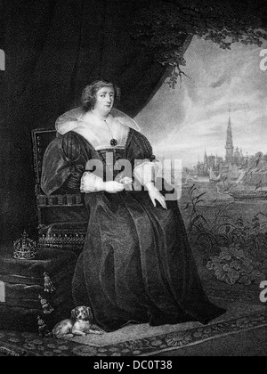 DER 1600ER PORTRÄT VON MARIE DE MEDICI QUEEN CONSORT VON FRANKREICH BERÜHMT-BERÜCHTIGTEN FÜR GERICHT VOLLER INTRIQUE GRUNDSTÜCKE VERSCHWÖRUNG MORD Stockfoto