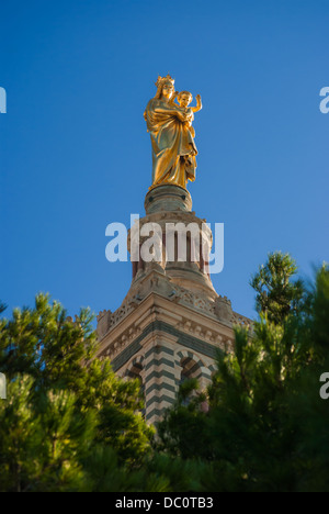 Basilique Notre Dame De La Garde, Marseille, Frankreich, Nahaufnahme Stockfoto