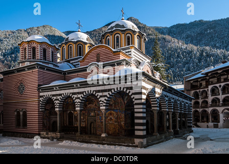 Das berühmte Kloster Saint Ivan von Rila, besser bekannt als das Rila-Kloster, ein UNESCO-Weltkulturerbe in Bulgarien Stockfoto