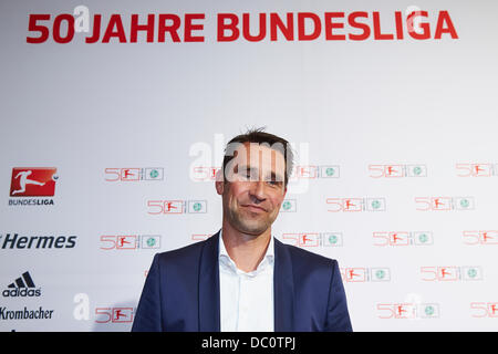 Berlin, Deutschland. 06. August, 2013.Michael Preetz auf dem roten Teppich bei der Feier des DFB und DFL auf den 50. Jahrestag der deutschen Fußball-Bundesliga-Stiftung in Berlin. Bildnachweis: Reynaldo Chaib Paganelli/Alamy Live-Nachrichten Stockfoto