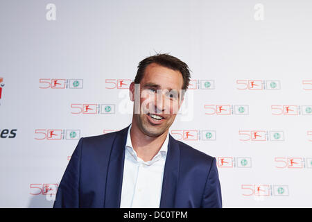 Berlin, Deutschland. 06. August, 2013.Michael Preetz auf dem roten Teppich bei der Feier des DFB und DFL auf den 50. Jahrestag der deutschen Fußball-Bundesliga-Stiftung in Berlin. Bildnachweis: Reynaldo Chaib Paganelli/Alamy Live-Nachrichten Stockfoto