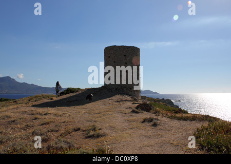 Punta di Spanu ist ein Naturschutzgebiet Küste in der Gemeinde von Lumio in der Nähe von Calvi auf Korsika. Stockfoto