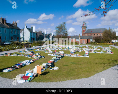 Buch-Labyrinth, Wigtown Book Festival Stockfoto