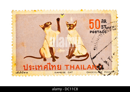 Stempel von Thailand gedruckt Stockfoto