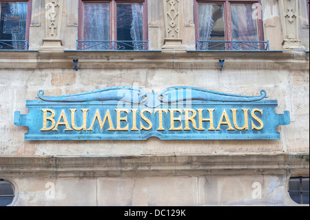 Europa, Deutschland, Baden-Wurttemberg, Rothenberg Ob der Tauber, Rothenberg, Baumeisterhaus, sign. Stockfoto