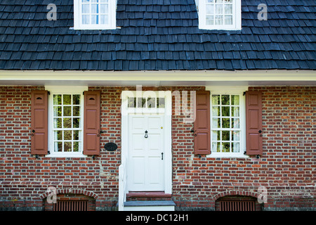 Die historischen Einzimmer-Revell House, das älteste Gebäude in Burlington County, Inc. Burlington, New Jersey, USA. 1865 Stockfoto