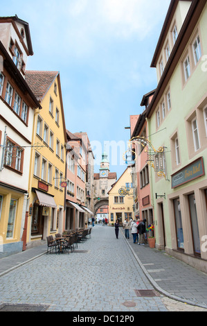 Europa, Deutschland, Baden-Wurttemberg, Rothenberg Ob der Tauber, Rothenberg, Straße. Stockfoto