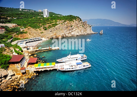 Rock und Hotel sail"" in Jalta Stockfoto
