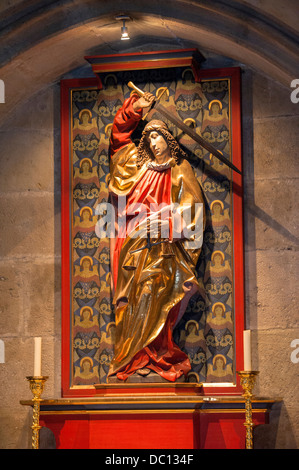 Europa, Deutschland, Bayern, Regensberg, St.-Petri Dom, Skulptur. Stockfoto