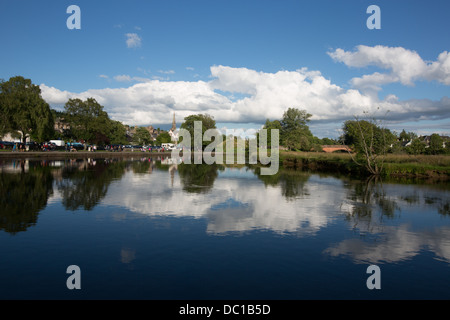 Der Fluß Teith durchzogen Callander, in die Trossachs, Schottland. Stockfoto