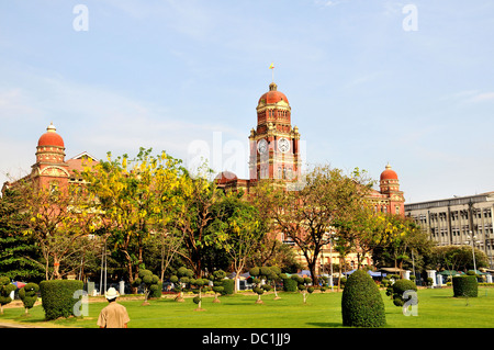 Maha Bandula Garten und High Court Yangon Myanmar Asien Stockfoto