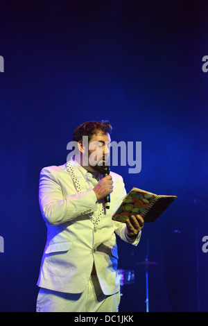 Nick-Helm, Fosters Comedy Award Nominee, Pleasance Pressevorstellung, Edinburgh Fringe 2013 Stockfoto