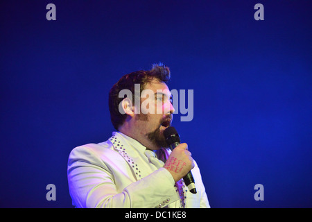 Nick-Helm, Fosters Comedy Award Nominee, Pleasance Pressevorstellung, Edinburgh Fringe 2013 Stockfoto