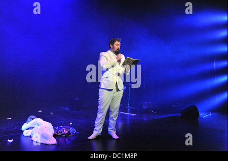 Nick-Helm, Fosters Comedy Award Nominee, Pleasance Pressevorstellung, Edinburgh Fringe 2013 Stockfoto