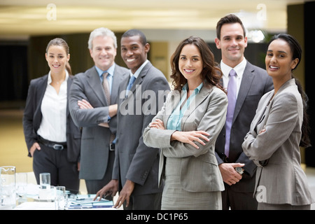 Porträt des Lächelns Geschäftsleute Stockfoto