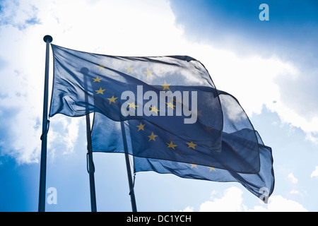 Europäischen Gemeinschaft Fahnen Stockfoto