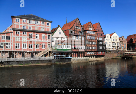 Alten Hafen am Stintmarkt, Lüneburg, Lüneburg, Niedersachsen, Deutschland, Europa Stockfoto