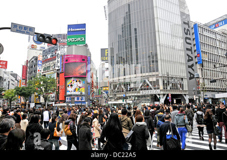 Straßenszene Tsutaya Shop Shibuya Tokio Japan Stockfoto