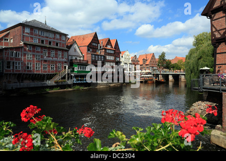 Alten Hafen am Stintmarkt, Lüneburg, Lüneburg, Niedersachsen, Deutschland, Europa Stockfoto