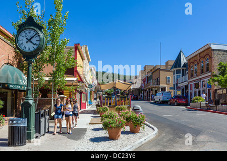 Main Street in der Innenstadt von Park City, Utah, USA Stockfoto