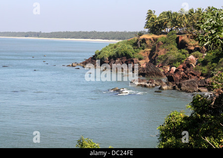 Klippen von Varkala Thiruvananthapuram Kerala Indien Stockfoto