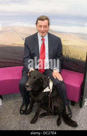 David Blunkett Labour-Partei Politiker Mitglied des Parlaments Abgeordneter für Sheffield Brightside und Hillsborough Parson Cross-Bibliothek Stockfoto