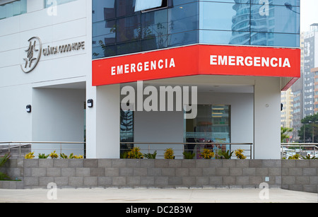 Clinica Good Hope, Viertel Miraflores in Lima, Peru. Stockfoto