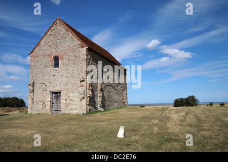 1350 Jahre alten Kapelle von St. Peter-on-the-Wall (660 n. Chr.) Bradwell am Meer, essex Stockfoto