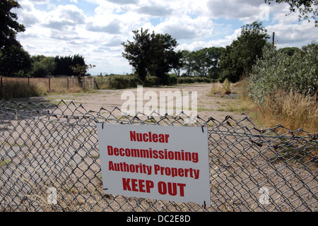 KEIN Eintrag nukleare Rückbau Behörde Eigenschaft Standort in Bradwell on Sea, Essex UK Stockfoto