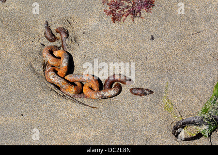 Kette in sand Stockfoto